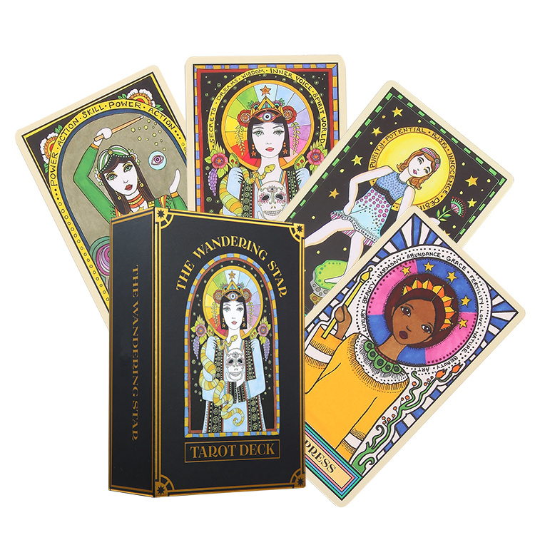 Cool Custom Tarot Card Deck Printable Holographic Gold Edge Tarot Card Maker (1)
