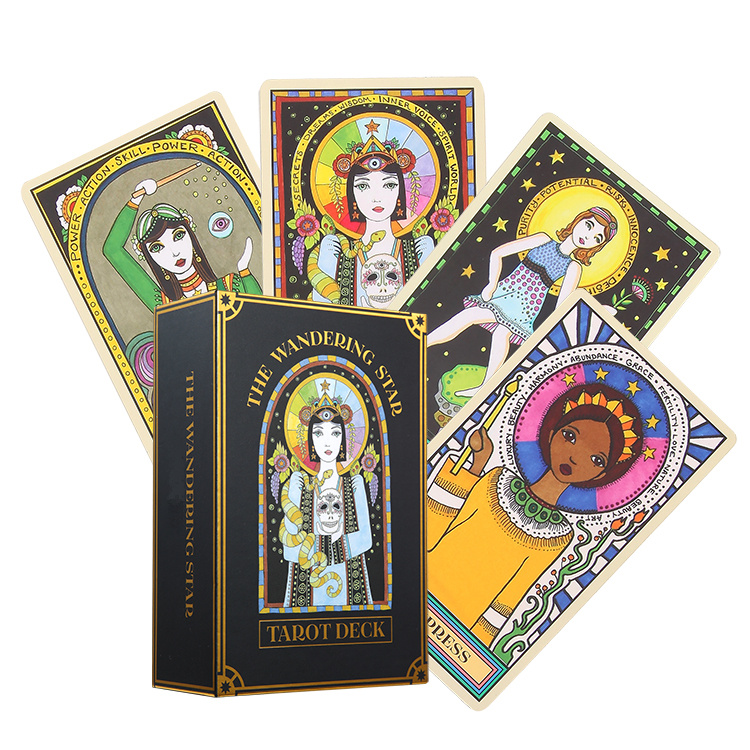 Cool Custom Tarot Card Deck Imprimable Holographique Gold Edge Tarot Card Maker