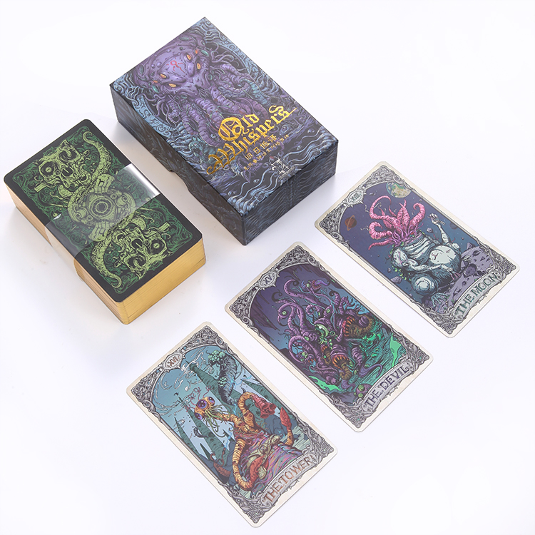 Custom Tarot Cards Gold Gilded Edge Cards With 2-pcs Box