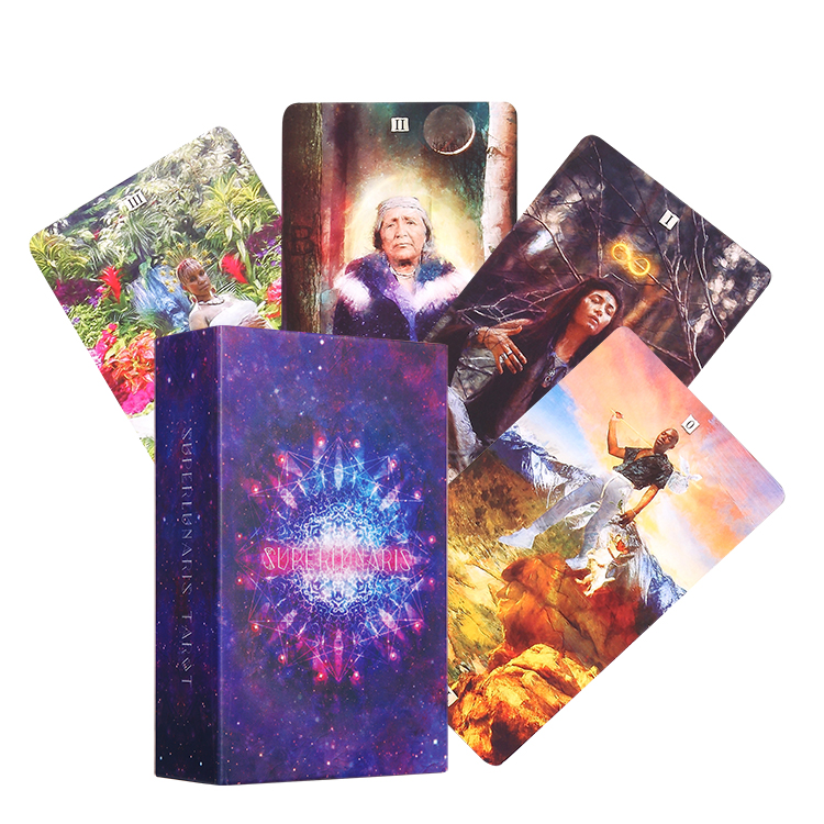 High Quality Printed Tarot Deck Custom Design Rose Gold Gilt Edges Tarot Cards